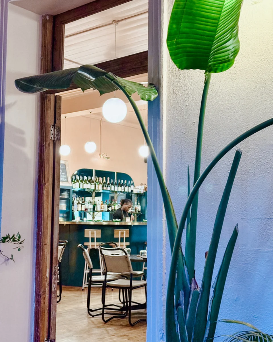 Bao Down interior with green hanging lamps